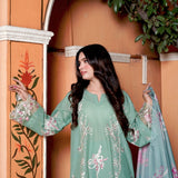Zayra Premium Embroidered 3 Piece Suit