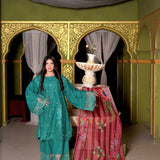 Zivora Elegant Embroidered 3 Piece Suit