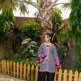 Noir Blossom Printed 4 Piece Luxury Suit