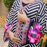 Noir Blossom Printed 4 Piece Luxury Suit