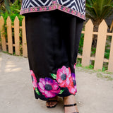 Noir Blossom Printed 4 Piece Luxury Suit