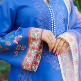 Blue Majesty Embroidered 3 Piece Luxury Suit