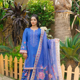Blue Majesty Embroidered 3 Piece Luxury Suit