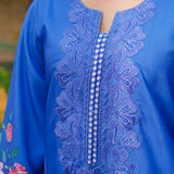 Blue Majesty Embroidered 3 Piece Luxury Suit